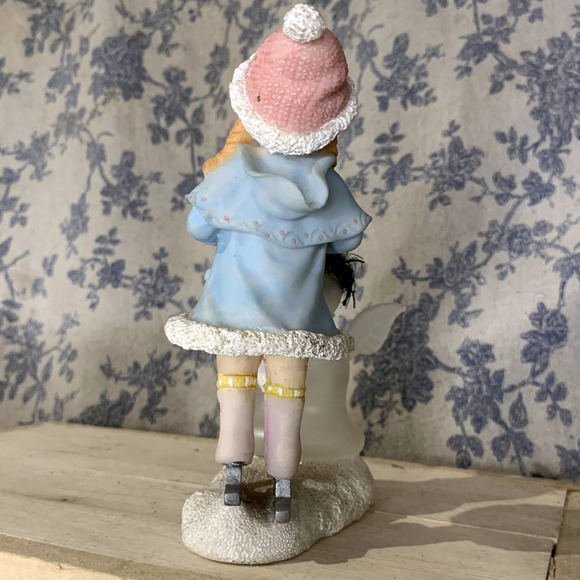 Nantucket Figurine Ice Skater Caroling Girl with Snowman - Picture 5 of 9